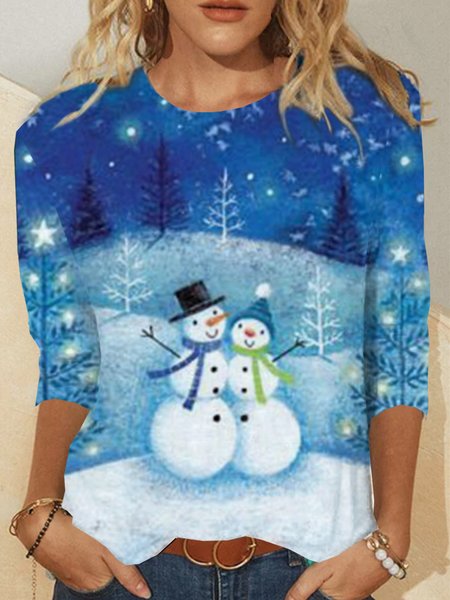 

Loosen V Neck Animal Shirts & Tops, As picture, T-Shirts