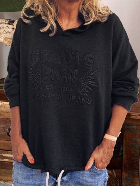 

Nero Lettera Sportivo Allentare cappuccio Felpa, Hoodies & Sweatshirts