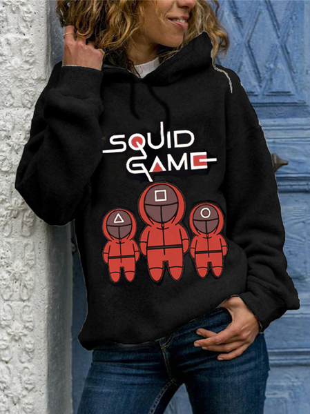 

Hooded Casual Loosen Sweatshirts, Black, Hoodies & Sweatshirts