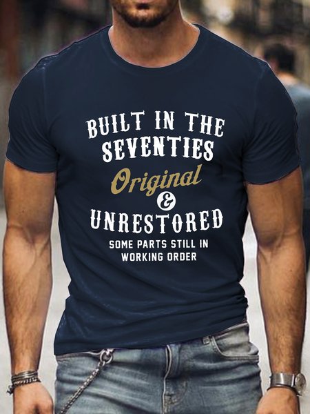 

Built In The Seventies Printed Shirt & Top, Purplish blue, T-shirts