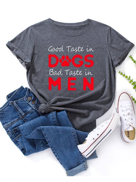 

Good Taste In Dogs Bad Taste In Men Shirt, Deep gray, T-shirts