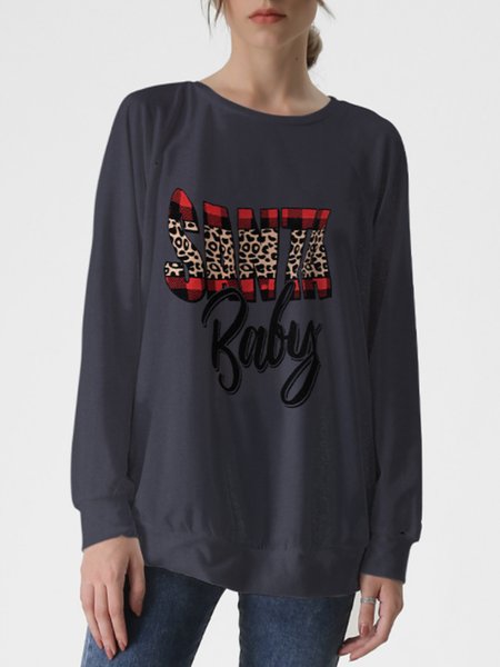 

Casual Regular Fit Crew Neck Shirts & Tops, Black, Long sleeve tops