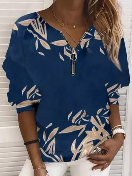 

Plants V Neck Raglan Sleeve Casual Sweatshirt, Blue, Sweatshirts & Hoodies