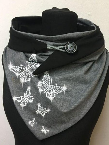 

Butterflies Triangle Scarves, As picture, Scarfs