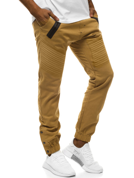 

Men's pleated cuffed slacks, Khaki, Pants