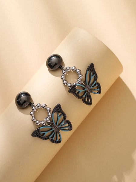 Elegant Butterfly Pearl Earrings, As picture, Earrings