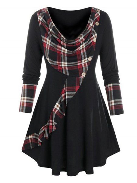 

Grid Statement Dresses, Black, Mini Dresses