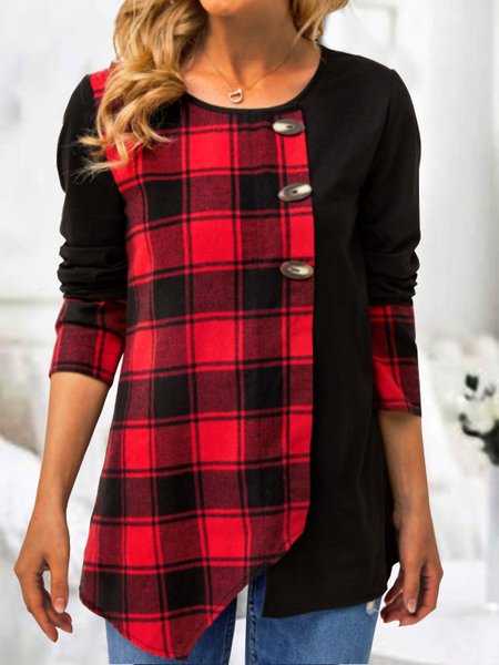 

Casual Loosen Shirts & Tops, As picture, Tops