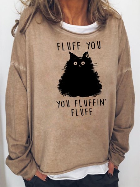

Fluff You You Fluffin Fluff Sweatshirt, Khaki, Hoodies&Sweatshirts