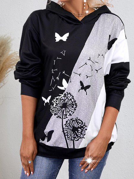 

Loosen Color Block Hooded Sweatshirt, Multicolor, Sweatshirts & Hoodies
