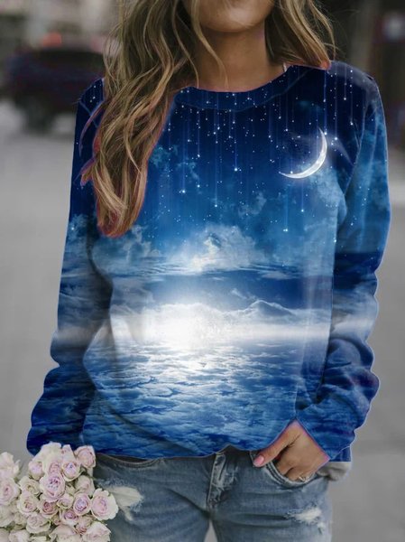 

Brilliant Night Sky Casual Sweatshirt, Blue, Hoodies&Sweatshirts