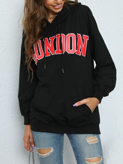 

Loosen Fashion V Neck Sweatshirt, Black, Sweatshirts & Hoodies