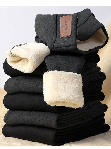 

Plain Loosen Long Pants, Black, Leggings