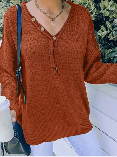 

Yarn/Wool Yarn Statement Sweater, Rust, Sweaters