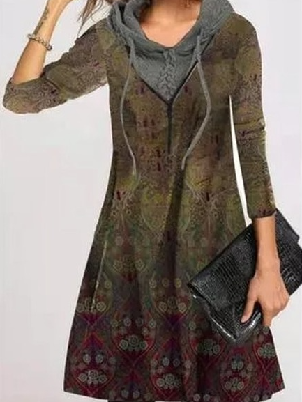 

Casual Regular Fit Abstract Dresses, Gray, Tie dye dress