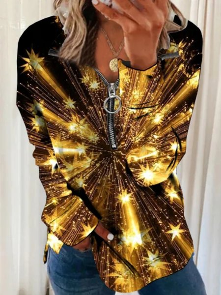 

Christmas Xmas Long Sleeve Plus Size Printed Tops Sweatshirts, As picture, Hoodies & Sweatshirts
