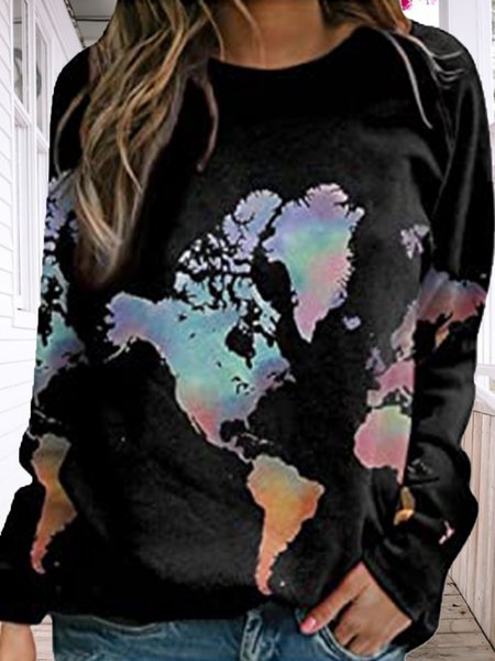 

Casual Map Sweatshirt, Black, Sweatshirts & Hoodies