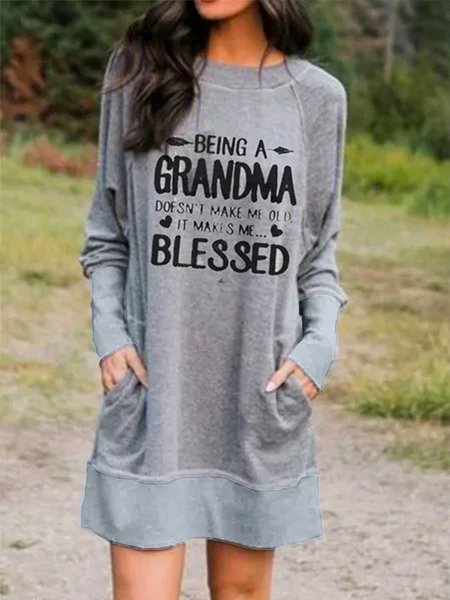 

Cotton Blends Dresses, Gray, Mini Dresses