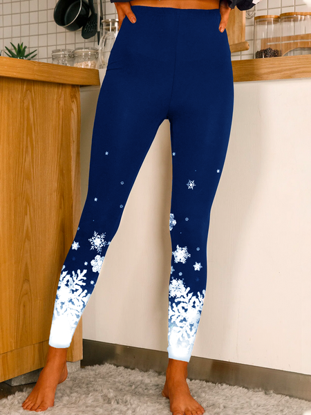 

Plus size Christmas Skinny Leggings Pants, Blue, Leggings