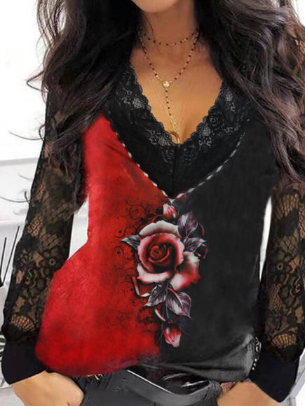 

Regular Fit Shirts & Tops, Red, Long sleeve tops