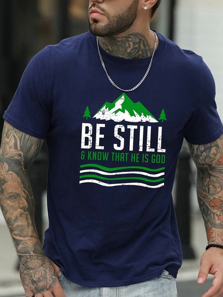 

Be Still And Know Men's T-shirt, Deep blue, T-shirts