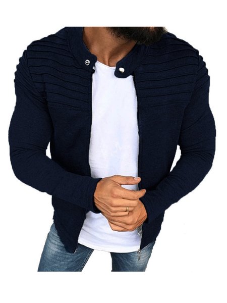 

Long Sleeve Casual Sweatshirt, Navyblue, Outerwear
