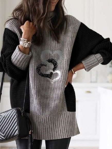 

Crew Neck Sweater, As picture, Sweaters & Cardigans