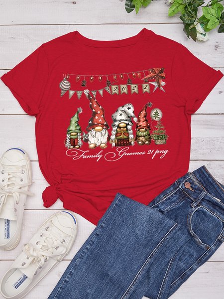

Gnomes Clipart Christmas Family Shirts & Tops, Red, T-shirts