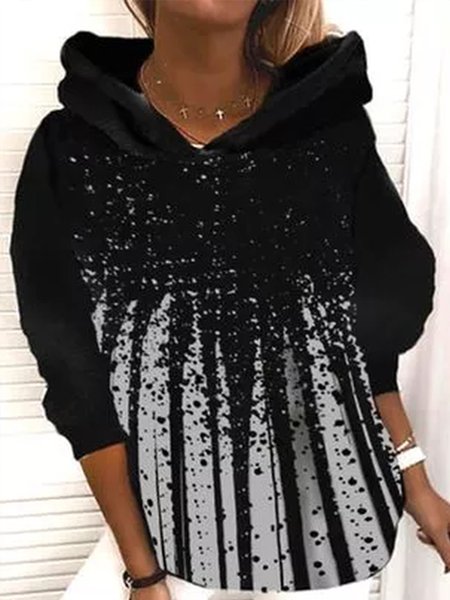 

Hooded Casual Color Block Sweatshirt, Black, Sweatshirts & Hoodies