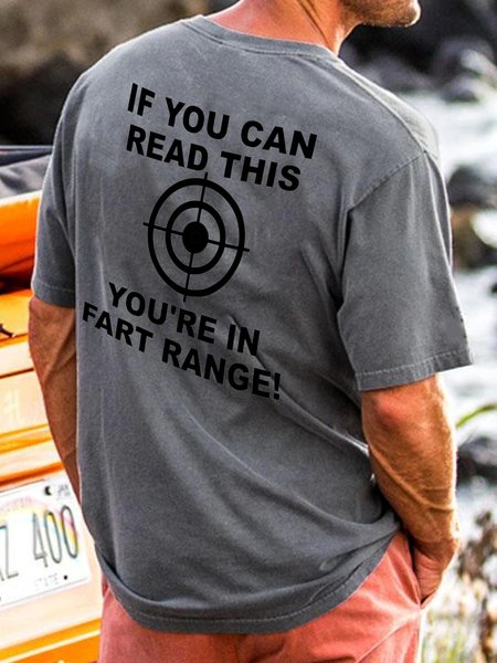 

Funny text double-sided printing round neck short-sleeved T-shirt, Gray, T-shirts