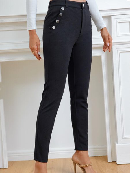 

Daily Solid Skinny Pants, Black, Skinny Leg Pants