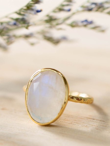 

Elegant And Simple Opal Alloy Ring, As picture, Rings