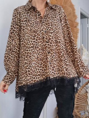 

Casual Leopard Loosen Shirts & Tops, Brown, Shirts & Blouses