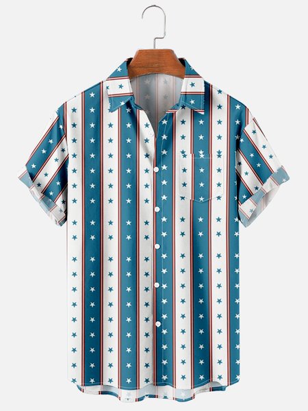 

Outdoor Geometric Shirts, As picture, Men's Floral shirt
