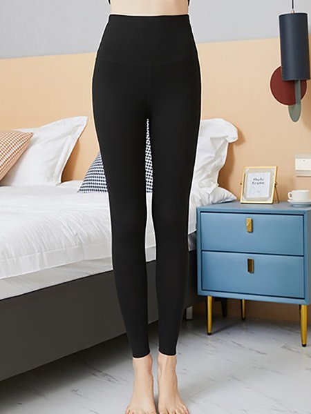 

Double-sided Sanding Velvet Heating Thin Leggings High Waist Warm Pants, Black, leggings