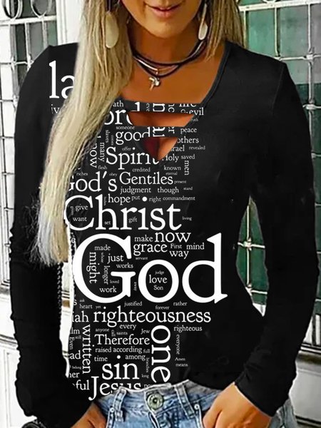 

Regular Fit Cotton Blends Shirts & Tops, Black, T-Shirts