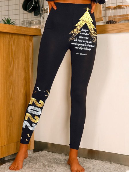 

Cotone miscele Pantaloni, Nero, Leggings