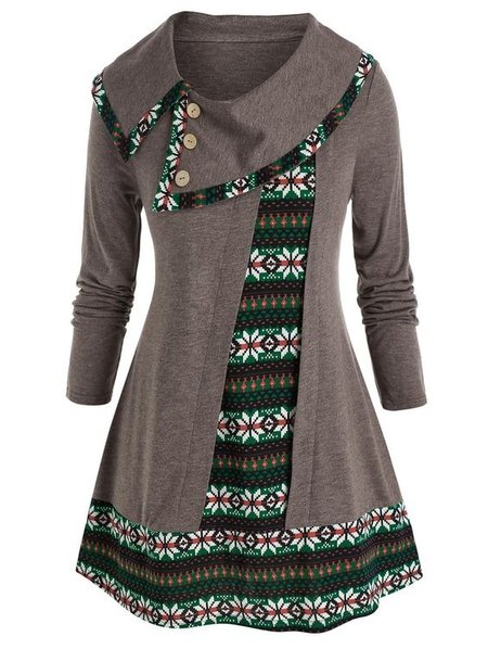 

Casual Printed Long Sleeve Loosen Dresses, As picture, Mini Dresses