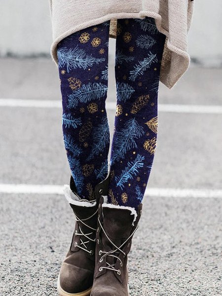

Casual Skinny Pants, Blue, Leggings