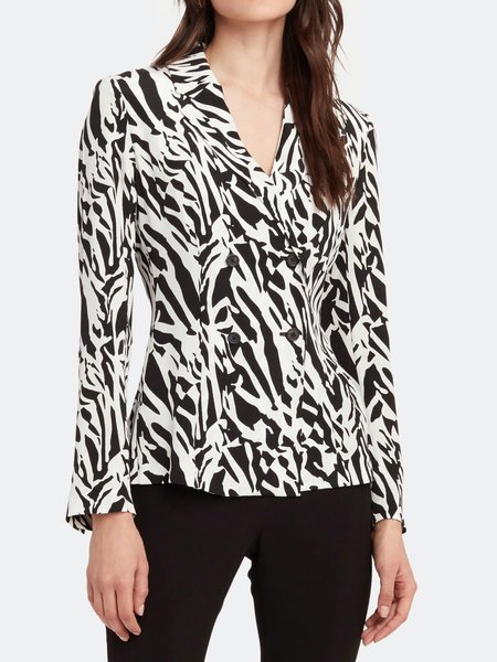 

Lapel Long sleeve Regular fit Outerwear, Black-white, Blazers