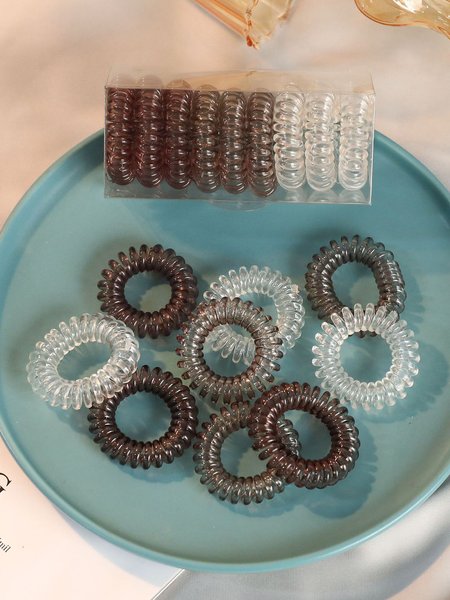 

Simple Plain Hair Tie 9 Pieces, Headwear