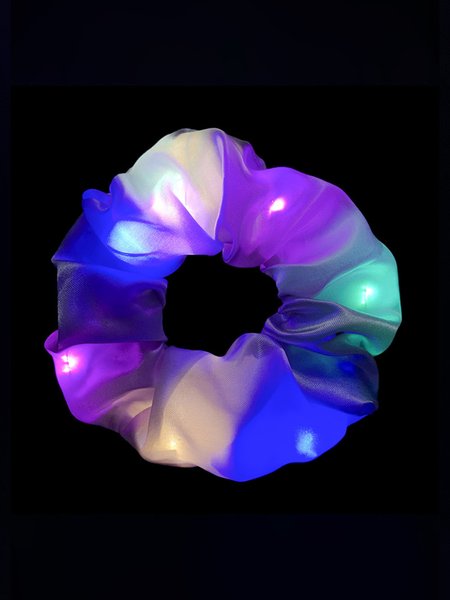 

Simple Pleated Luminous Hair Ties, Gray, Women Hair Accessories