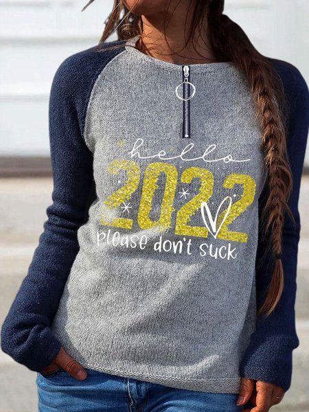 

Color Block Cotton Blends Crew Neck Sweater, Grey-blue, Sweaters & Cardigans