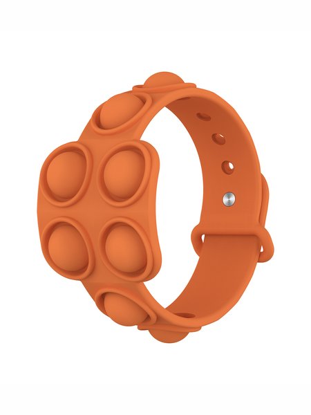 Simple Silicone Decompression Bracelet, Orange, Bracelets