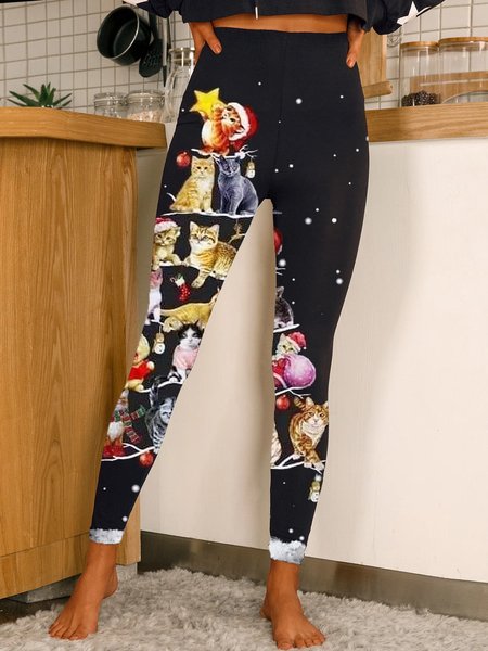 

Cotone Pantaloni, Nero, Leggings