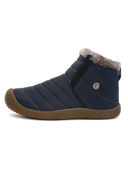 

Casual Plain Warm Snow Boots, Dark blue, Men's Boots