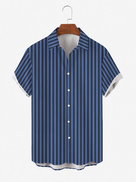 

Outdoor Short Sleeve Shirt Collar Shirts & Tops, As picture, Men's Floral shirt