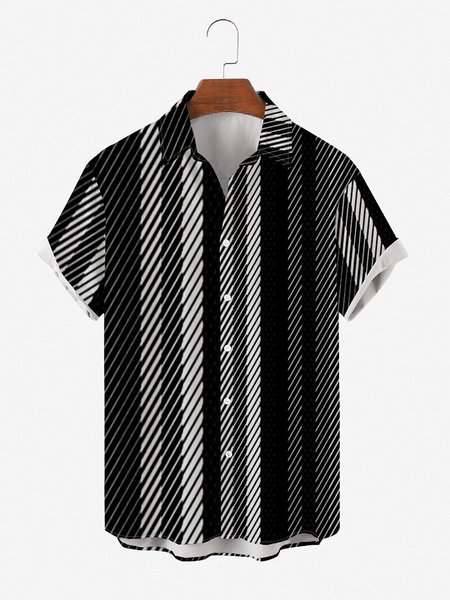 

New Striped Shirt, Black, Men's Floral shirt