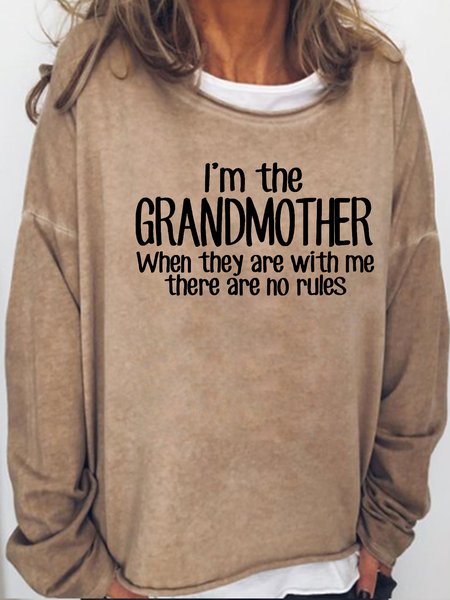 

grandma No Rules don't apply casual Sweatshirts, Light brown, Hoodies&Sweatshirts