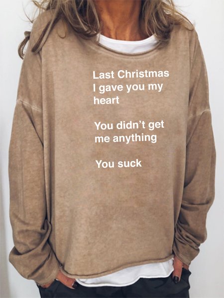 

Last Christmas Sweatshirt, Khaki, Hoodies&Sweatshirts